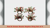 Red  Green Beads Napkin Ring Set of 4 bea4a637