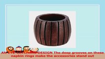 Shalinindia Handmade Grooved Wood Napkin Ring Set With 6 Napkin Rings  Artisan Crafted in dfb1af41