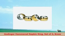 Godinger Hammered Napkin Ring Set of 4 Brass 80c11ff7