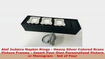 Alef Judaica Napkin Rings  Heavy Silver Colored Brass Picture Frames  Insert Your Own 8cdb5469