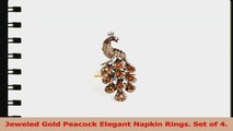 Jeweled Gold Peacock Elegant Napkin Rings Set of 4 96999907