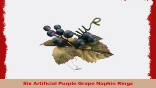 Six Artificial Purple Grape Napkin Rings f6fa360a