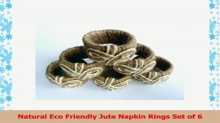 Natural Eco Friendly Jute Napkin Rings Set of 6 1c4300e7