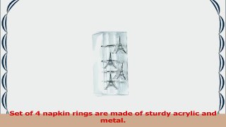 Napkin Ring  Eiffel Tower Design  Acrylic  Metal  Set of 4 1eb80021