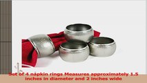 Manor Luxe Textured Metal Napkin Rings Set of 4 Silver ad84e890
