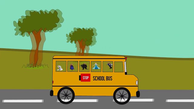 Las ruedas De Los Autobuses Van Ronda Y Ronda Hulk Spiderman Congelado Canciones para Niños | canciones infantiles fo