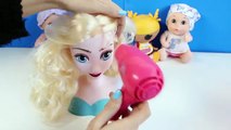 Frozen Hair Styling Doll Salon Disney Princess Chic Vanity Play Set Elsa Doll Salon Set Toy Videos