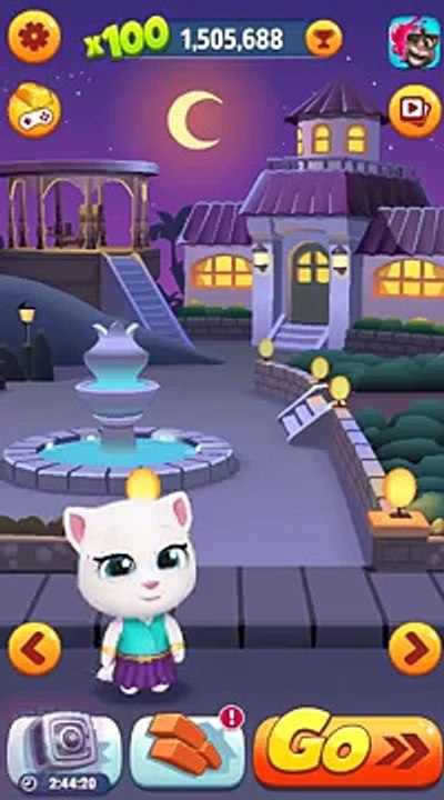 Talking Tom Gold Run - Neon Angela Gameplay - Angelas Night Out #2