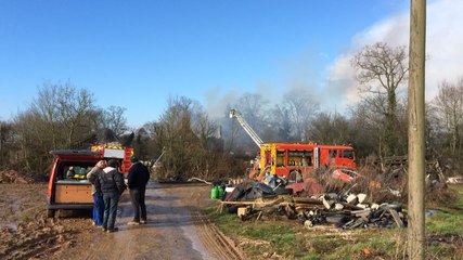 Incendie d'un manoir du 17ème siècle