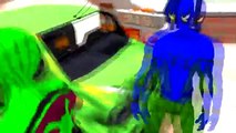 Spiderman Colors Drives Damaged Taxi Cars Colors Sick Tricks Crazy Stuff New Nursery Rhymes