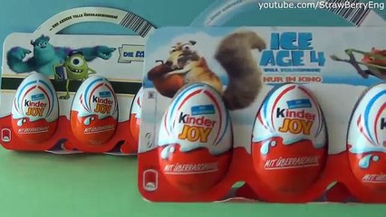 Kinder surprise eggs unboxing Monster University Ice Age 4 retro new new collection