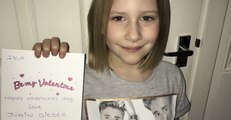 The Emotional Moment Girl Gets Valentine's Day Card From 'Justin Bieber'