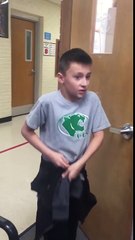 Kid finds out he's going to be a big brother