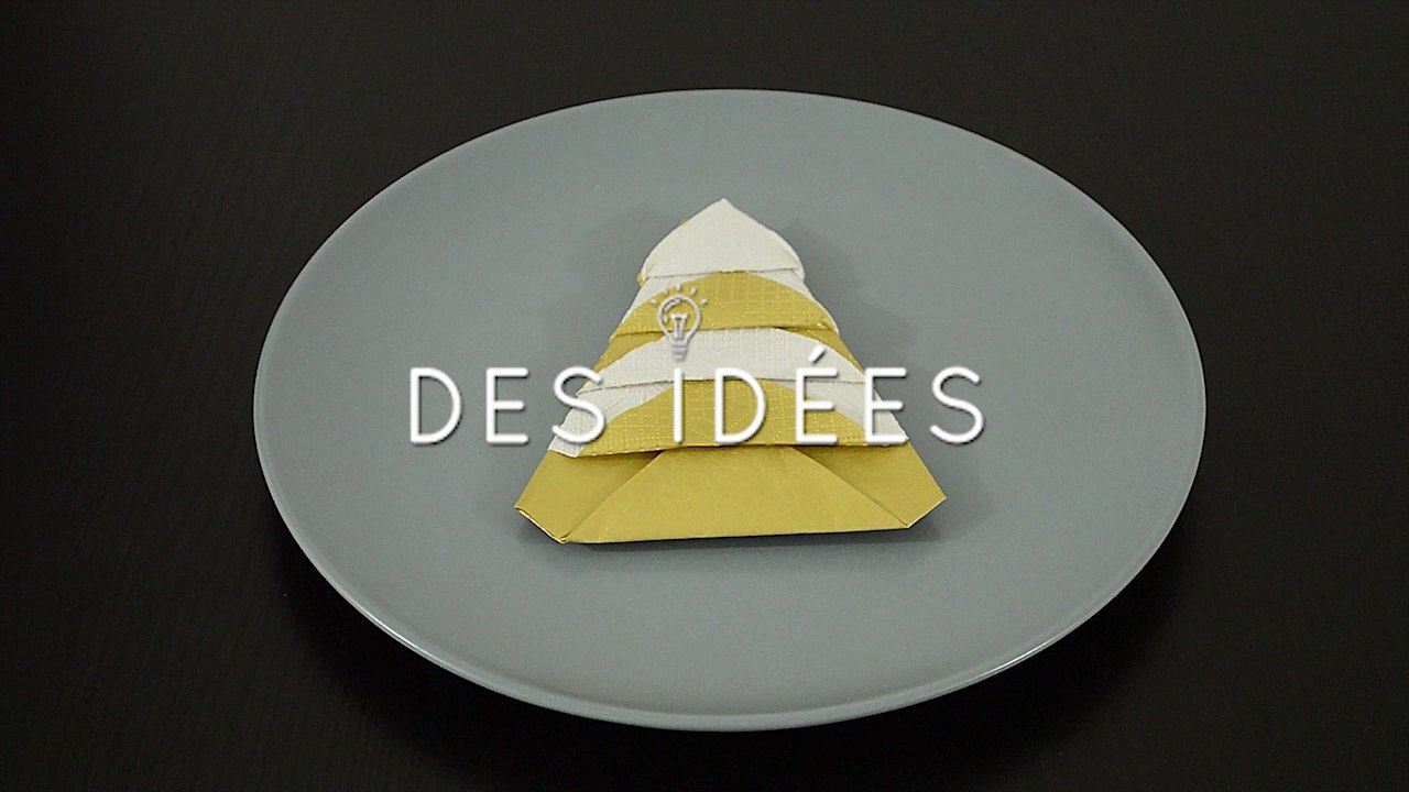 Tuto pliage : Réalisez un pliage sapin pour Noël