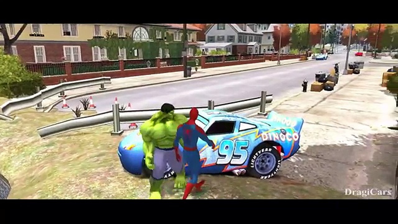 SPIDERMAN & HULK Nursery Rhymes Disney Pixar Cars Lightning McQueen - Children Songs