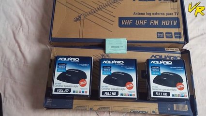 Conversor Digital Aquário DTV 5000 E ANTENA EXTERNA LVU 11