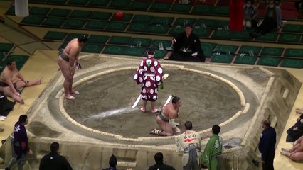 Un sumo met KO son adversaire en une seconde