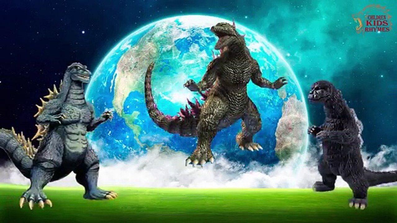 Godzilla Vs Dinosaurs Cartoon Finger Family Nursery Rhymes For Children