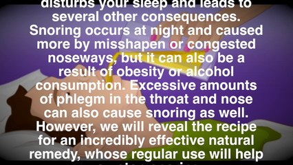 59. A simple and natural cure for snoring, not many know about it