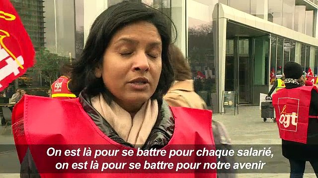 Londres: Manifestation des employés français de Marks & Spencer