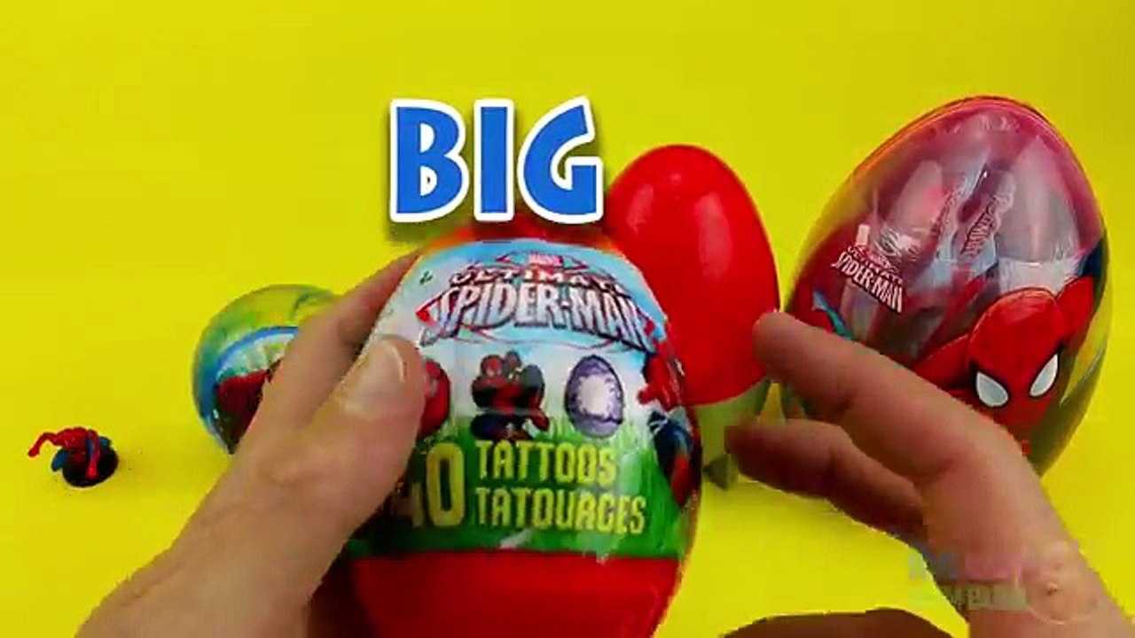 Spider-Man Surprise Eggs Learn Sizes from Smallest to Biggest!