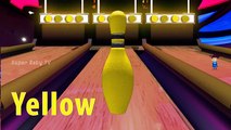 Learn Colors with Colors 3D Bowling Game | Colors for Children Kids Preschoolers to Learn