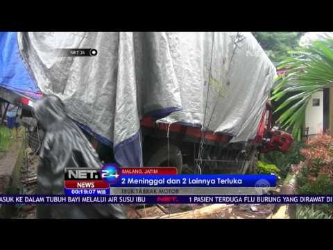 Diduga Rem Blong, Truk Tabrak Motor dan Gerobak Pedagang - NET24