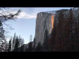 Yosemite's Horsetail Fall Appears as 'Firefall'