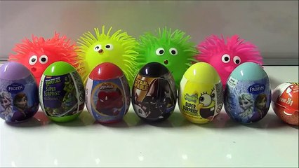 Открыт 7 яиц с сюрпризом и игрушки | распаковка СПАЙДЕРМЕН Звездных войн замороженные Спанч Боб черепашки-ниндзя черепахи