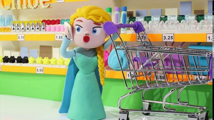 Frozen Elsa & Anna Valentine's Day ★ Superhero in Real Life Play-Doh Stop Motion Full Episodes