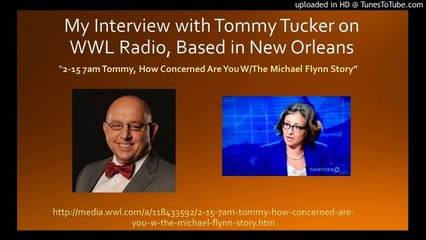 My Interview with Tommy Tucker on WWL Radio, Based in New Orleans