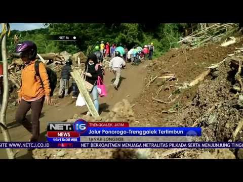 Jalur Nasional Ponorogo - Trenggalek Tertimbun Tanah Longsor - NET 16