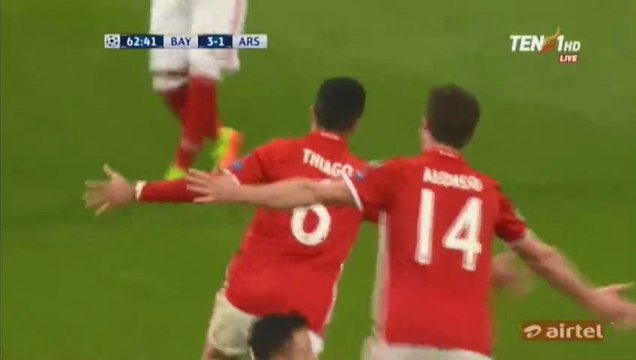 Thiago Alcántara Goal HD - Bayern Munchen 4-1 Arsenal - 15.02.2017 HD