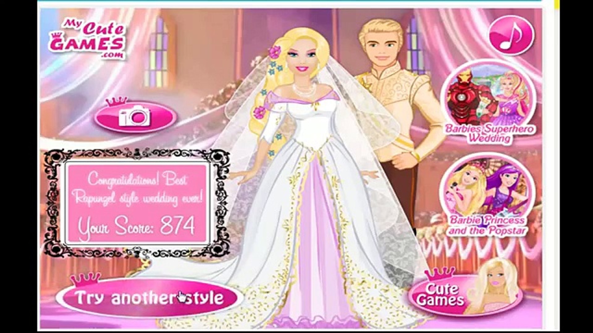 barbie games wedding