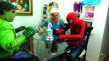 Spiderman vs Frozen Elsa w/ Maleficent, Joker, Hulk Superhero In Real Life Mega Pranks Com
