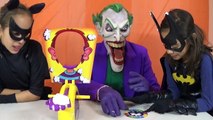 PINK SPIDERGIRL VS JOKER GIRL PIE FACE CHALLENGE Real life Superhero Kids TOYS TO SEE