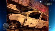 Criminosos sequestram motorista do aplicativo Uber e incendeiam carro