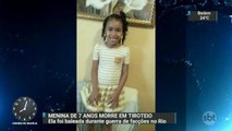Menina de 7 anos morre baleada durante tiroteio entre traficantes