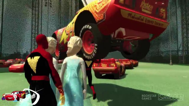 Mickey Mouse y Spiderman se encuentra con su mejor amigo de Disney Cars Rayo McQueen | Parte 2