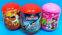 3 surprise eggs! Disney PLANES Marvel SPIDER MAN For Kids Surprise Collection!