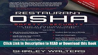 PDF [FREE] DOWNLOAD Restaurant OSHA Safety and Security: The Book of Restaurant Industry
