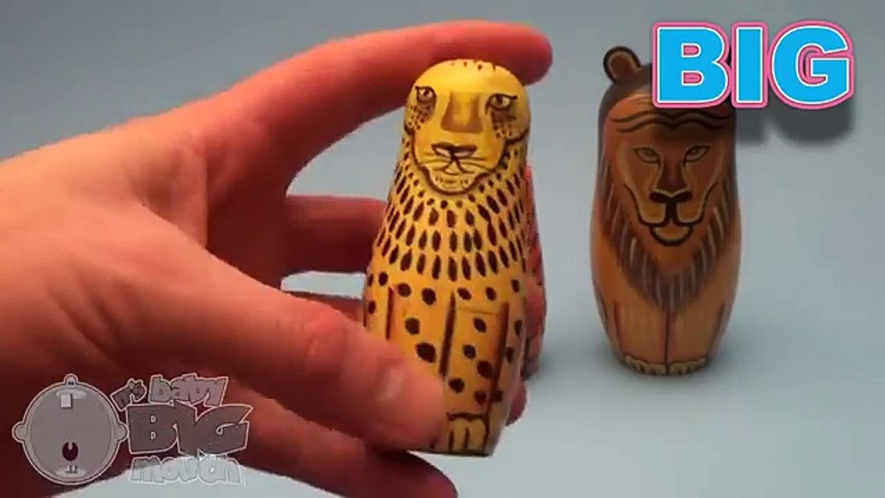 Surprise Eggs Learn Sizes from Smallest to Biggest with Big Cat Nesting Eggs!