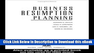 [Read Book] Business Resumption Planning, Second Supplement Mobi