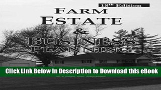 [Read Book] Farm Estate and Business Planning, 19th Edition Mobi