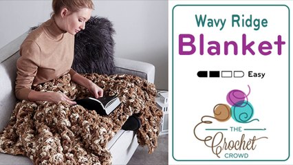 How to Crochet A Blanket - Wavy Ridge Blanket-80uSvuJ91ck
