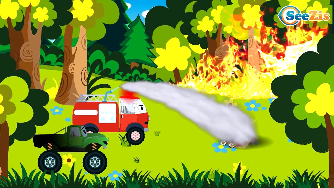 Camión de Bomberos y Coche de Policía | Carritos para niños | Coches para niños