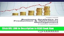 [PDF] Business Analytics in Production   Operations Management: A Modular Approach Book Online