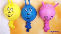 5 влажные Воздушные Шары лица верхней учим цвета Водный шар детские палец компиляции