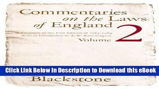 [Read Book] Commentaries on the Laws of England Vol.2 Kindle