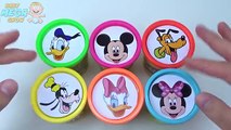 Cups Play Doh Clay Surprise Toys Rainbow Learn Colours Donald Duck Mickey Mouse Pluto the Pup Disney